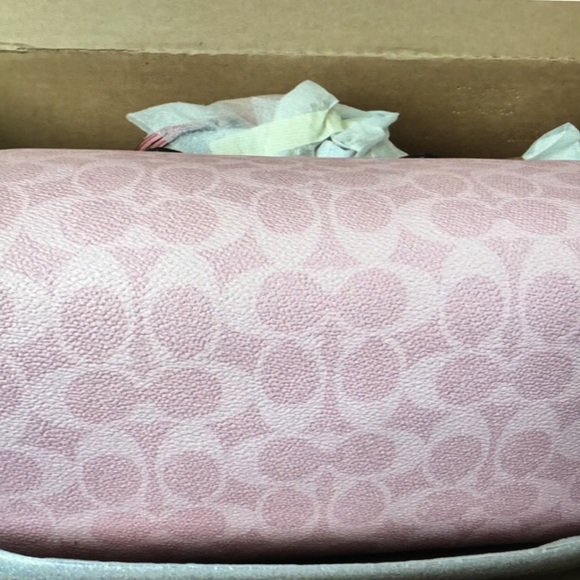 Coach MEDIUM Rowan Satchel Pink Signature Canvas - Picture 2 of 5
